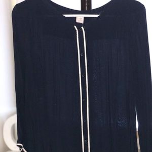 Blue buttoned blouse